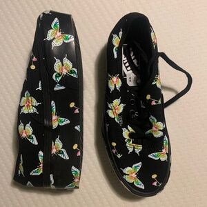 Vans authentic stac morph blackout glow in the dark platforms
